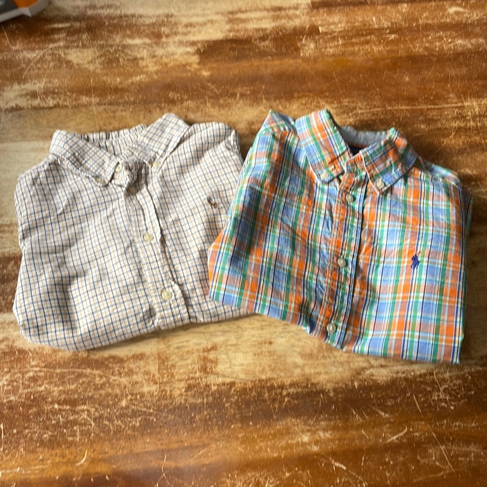 2 Ralph Lauren button down shirts.
